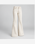 Blugi flare lungi Alb Ivoire