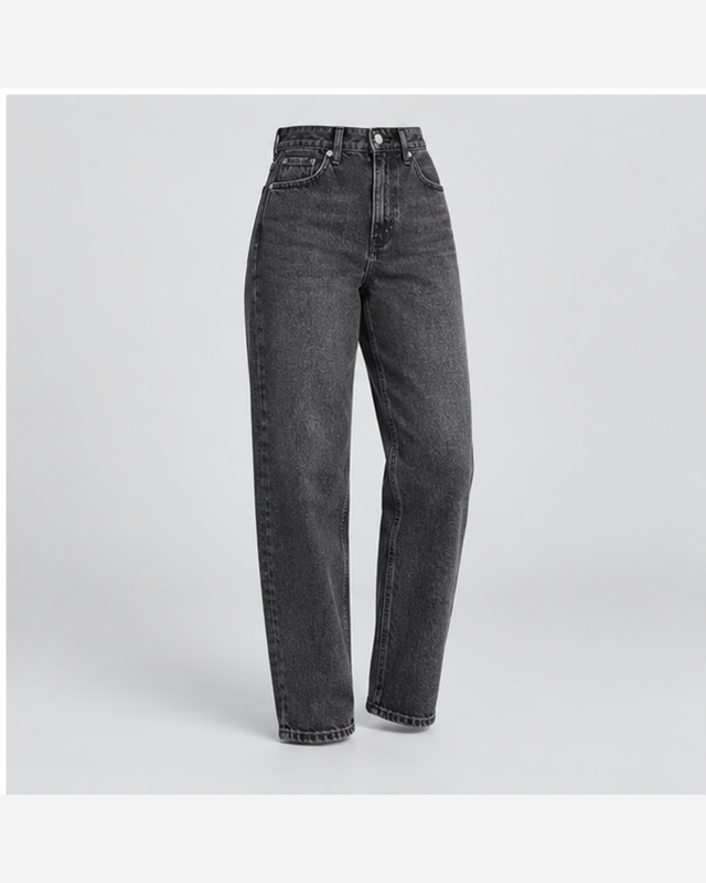 Blugi mom fit modern Negru Spălat