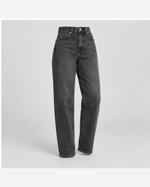 Blugi mom fit modern Negru Spălat