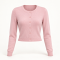 Cardigan scurt Roz Pudrat