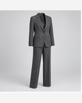 Costum relaxed cu un nasture Gri Antracit
