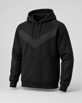 Hanorac sport cu panou V Negru