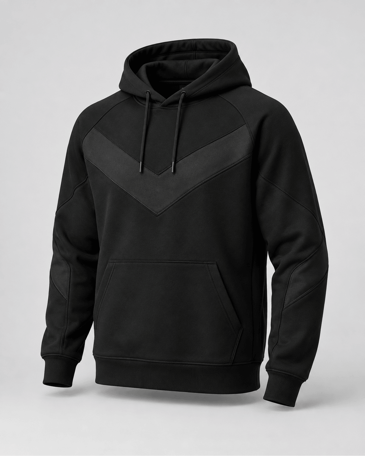Hanorac sport cu panou V Negru