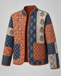 Jachetă matlasată patchwork Mix Cărămiziu