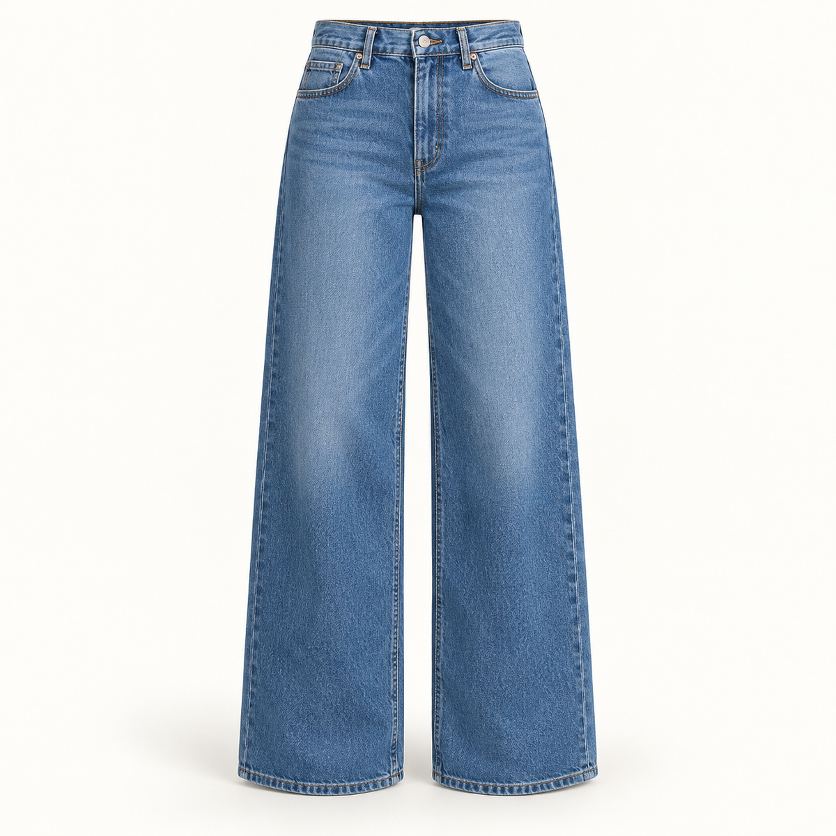 Jeans wide-leg Albastru