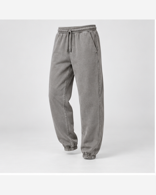 Jogger prespălat Essential Gri Piatră