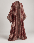 Kimono lung imprimat floral Bordo Floral