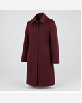 Palton car coat minimalist Bordo