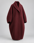 Palton cocon midi Bordo