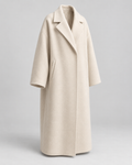 Palton oversized minimalist Crem