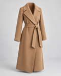 Palton petrecut cu cordon Camel
