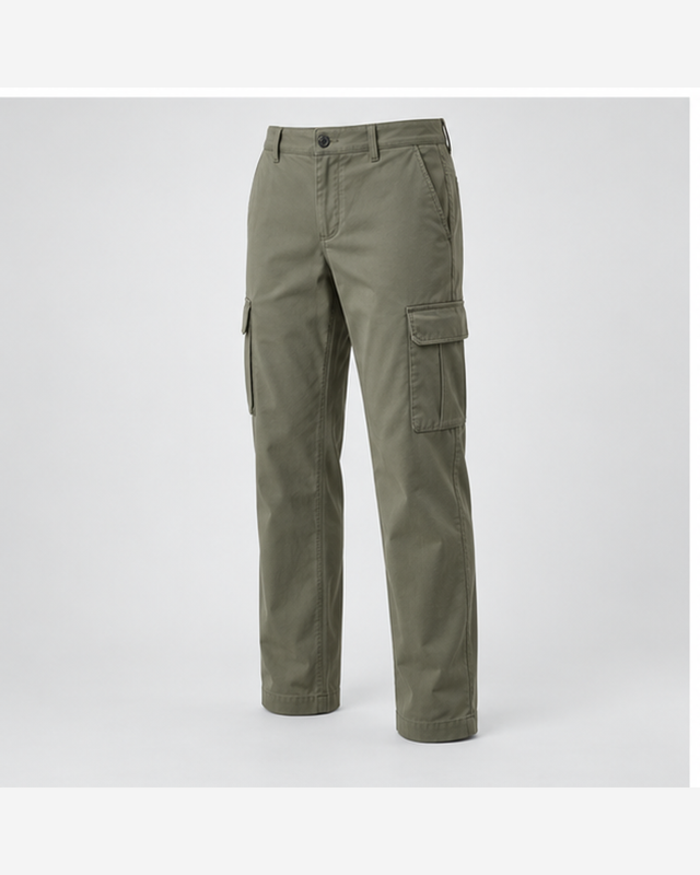 Pantaloni cargo curați Verde Salvie