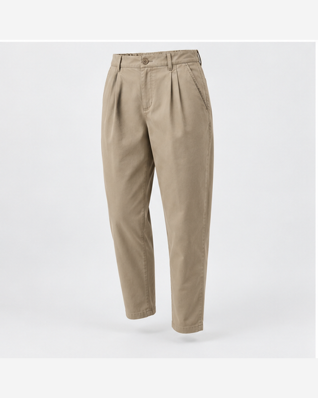 Pantaloni carrot fit Kaki