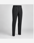 Pantaloni cigarette eleganți Negru Pinstripe