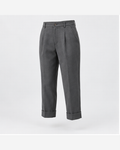 Pantaloni cropped cu manșetă Gri Grafit