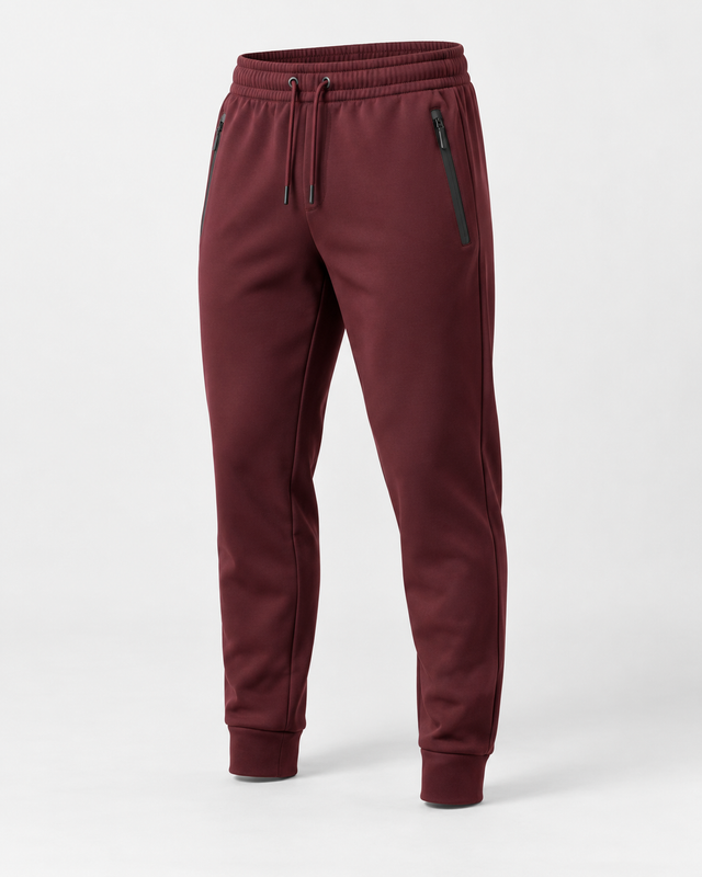 Pantaloni de trening cu fermoare Bordo
