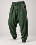 Pantaloni harem boho Verde Pădure