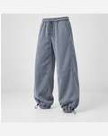 Pantaloni parachute din jerseu Albastru Prăfuit