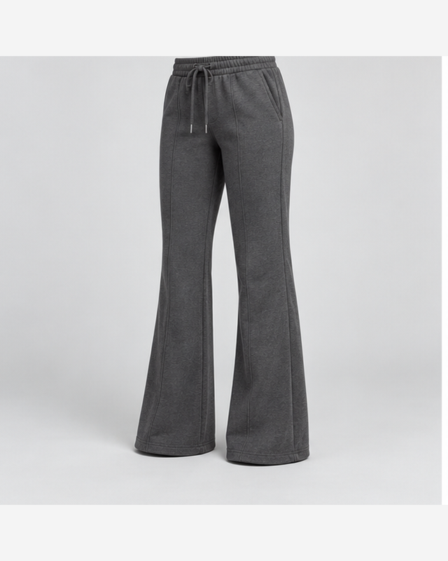 Pantaloni sport bootcut Gri Antracit