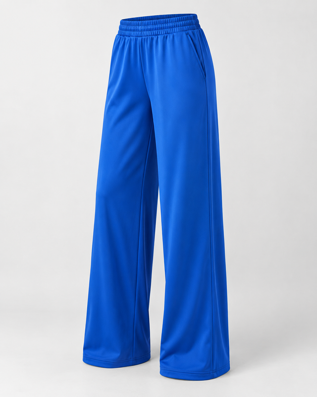 Pantaloni sport wide-leg Albastru Electric