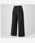 Pantaloni wide-leg cu pense Negru
