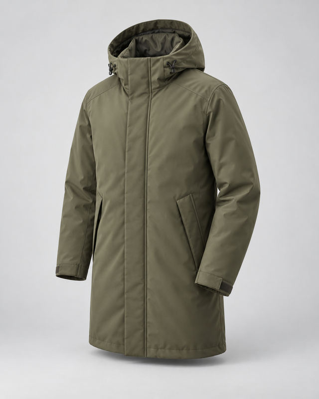 Parka urbană cu glugă Kaki