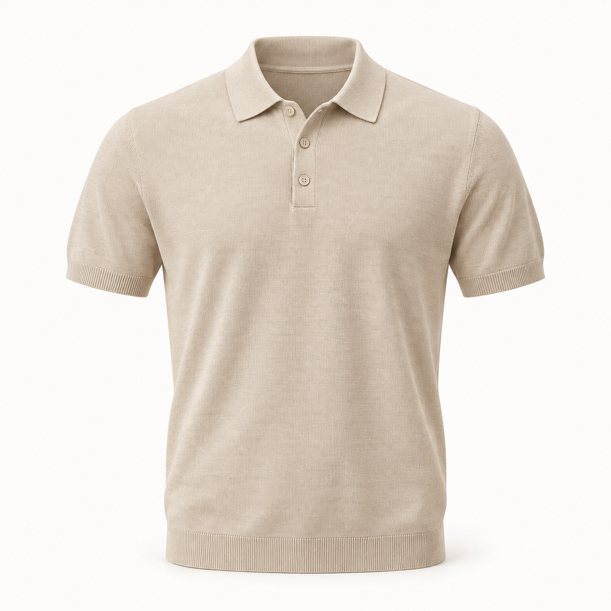 Polo tricotat Bej