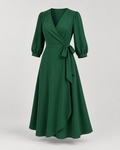 Rochie midi petrecută Verde Smarald