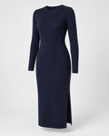 Rochie tricotată column Bleumarin