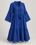 Rochie tunică cu ciucuri Albastru Cobalt