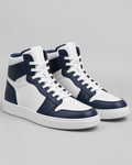 Sneakers high-top Urban Alb și Bleumarin