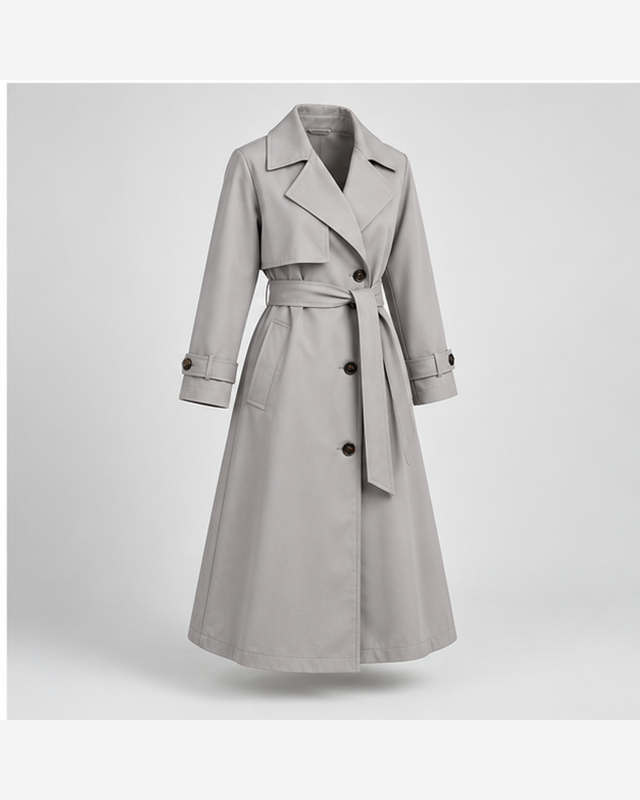 Trenci A-line midi Gri Perlat