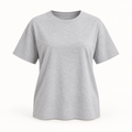 Tricou cu croi relaxat Gri Deschis