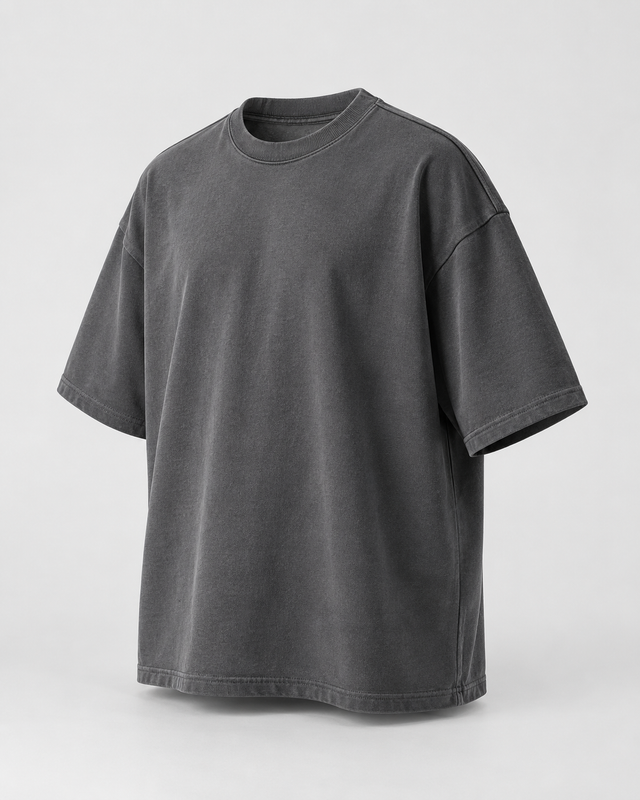 Tricou oversized urban Gri Grafit