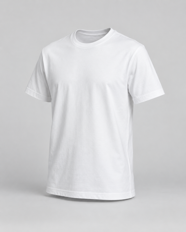 Tricou regular din bumbac Alb Optic