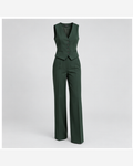 Vestă de costum cu pantaloni Verde Închis
