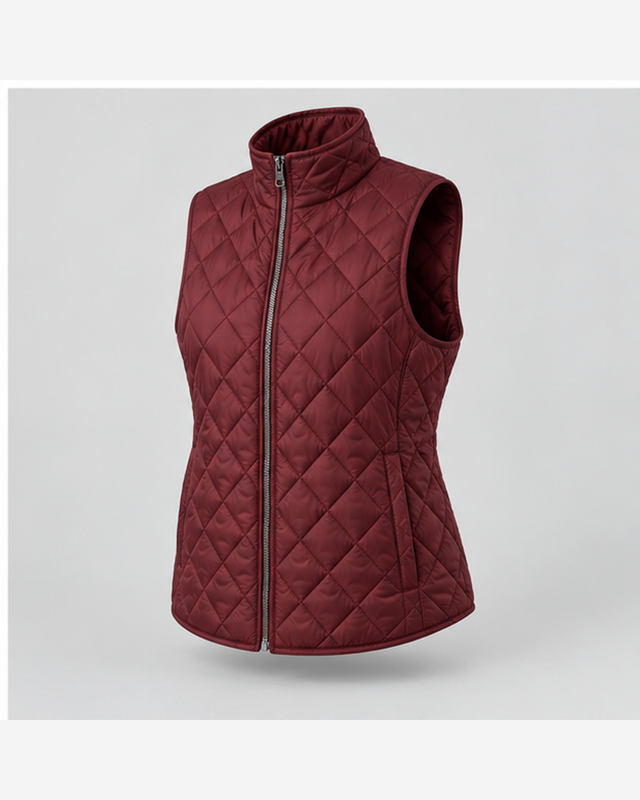 Vestă matlasată diamond Bordo